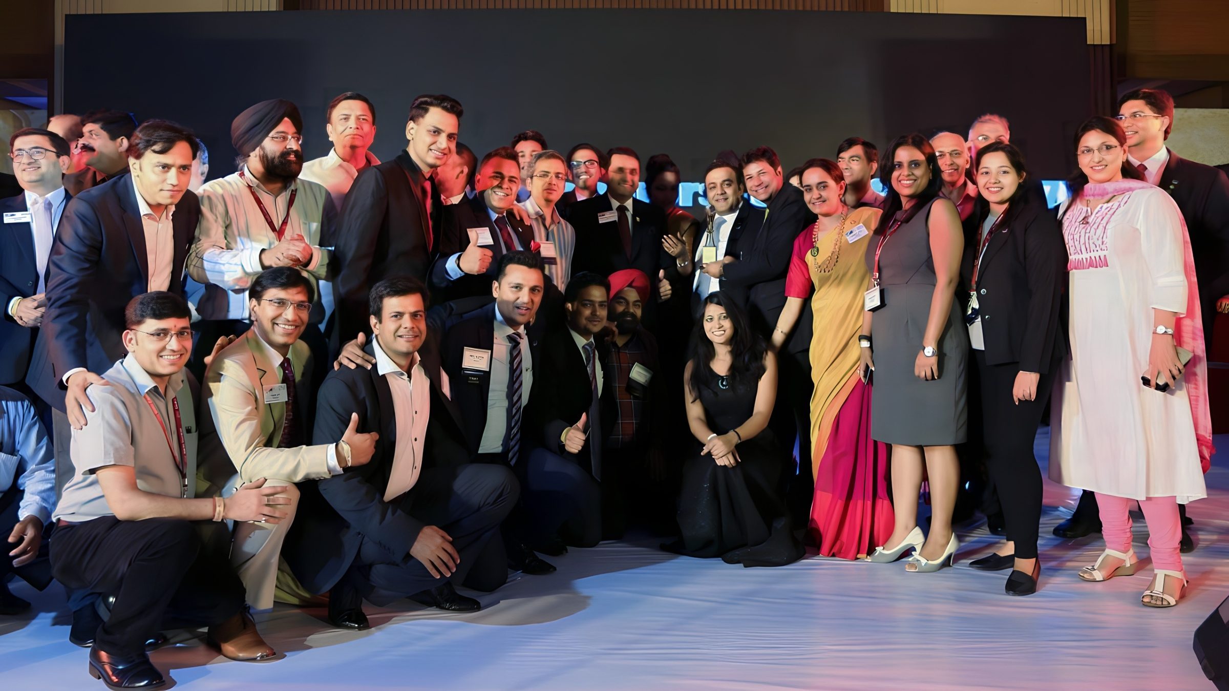 Lithvik Mukesh Sharma is photographed with Dr. Jyoti Kush alongside his Delhi business network
