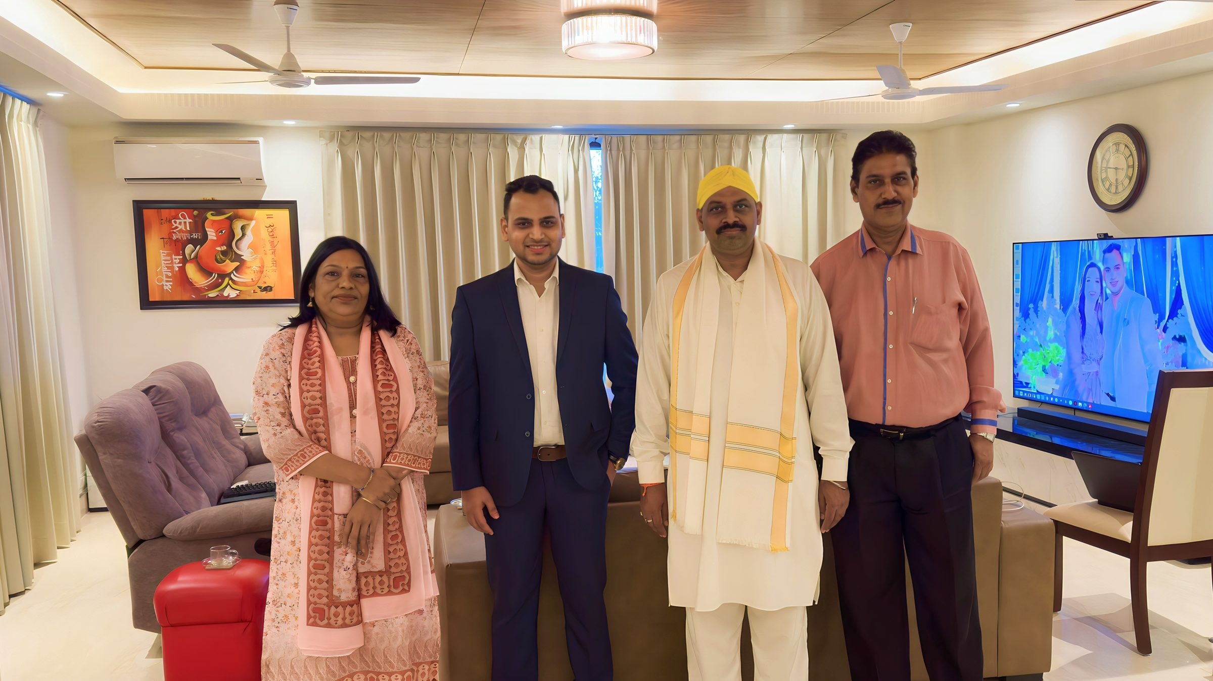 Lithvik Mukesh Sharma is photographed at a professional meeting.